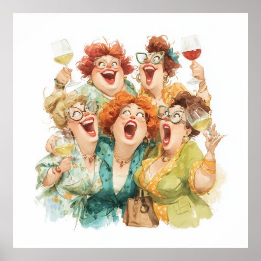 Lachen tijdens de nacht van de dames poster (Voorkant)