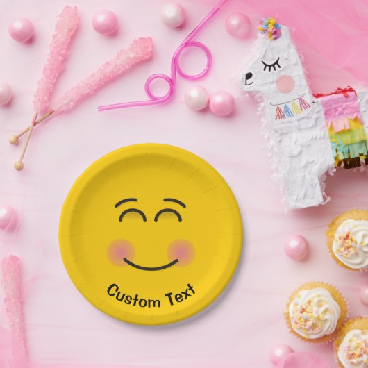 Lachend gezicht met lachende ogen Papier Bord (Feest)