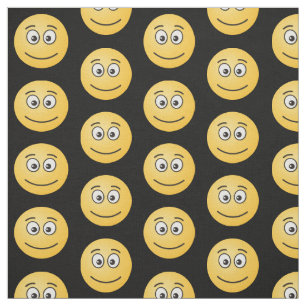 Lachend gezicht met open ogen stof