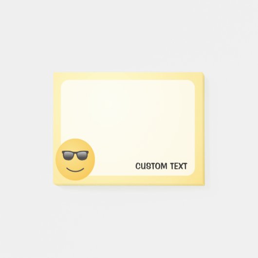 Lachend gezicht met zonnebril post-it® notes (Voorkant)