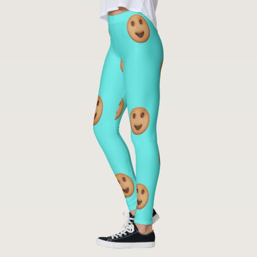 Lachend koekjespatroon leggings (Links)