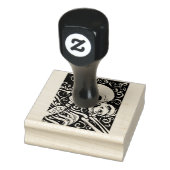 LACHEND SKELET & ZIJN JACK O LANTERN, HALLOWEEN 	RUBBERSTEMPEL (Stempel)