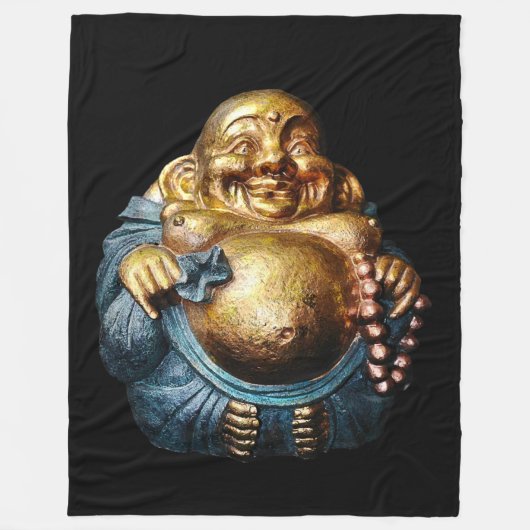 LACHENDE BUDDAH FLEECE DEKEN (Voorkant)