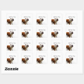 Lachende buldog vierkante sticker (Vel)