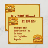 Lachende Burger BBQ Party Kaart (Voorkant / Achterkant)