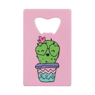 Lachende Cactus Art Valentijnse  Art Valentijnse   Kredietkaart Flessenopener