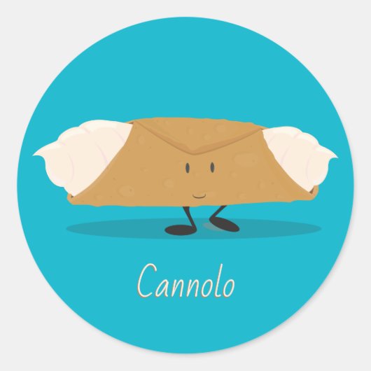 Lachende cannolo | STICKER (Voorkant)