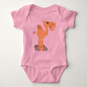 Lachende Cartoon Camel Baby T-shirt (Voorkant)