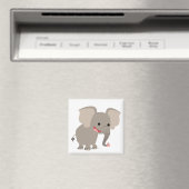 Lachende Cartoon Elephant Magnet Magneet (Insitu (Vaatwasser))