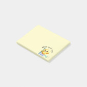 Lachende Chick met Tandheelkundige Slogan Post-it® Notes (Schuin)