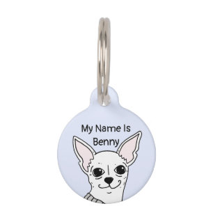 Lachende Chihuahua Dog ID Label Huisdierpenning