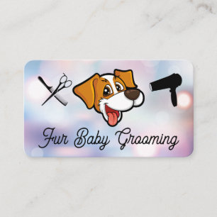 Lachende Cute Hond Logo Verzorgingsgereedschap Visitekaartje