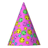 Lachende Emoji Faces II Roze Party Pet Feesthoedjes (Voorkant)