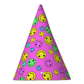 Lachende Emoji Faces II Roze Party Pet Feesthoedjes (Rechts)