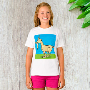 Lachende Geit Cartoon Boerderij Dier T-shirt