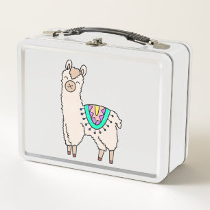 lachende gelukkige lama alpaca cartoon dier tekeni