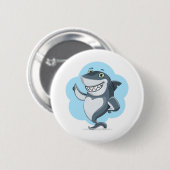 Lachende haai ronde button 5,7 cm (Voorkant /achterkant)