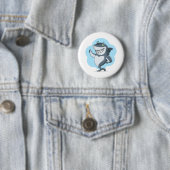 Lachende haai ronde button 5,7 cm (In situ)