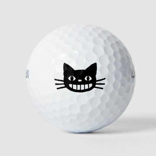 Lachende Kat met Lange Whiskers Golfballen (Voorkant)