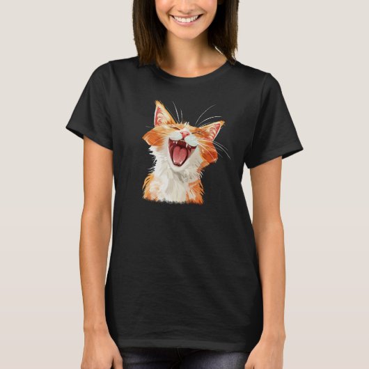 Lachende kat T-shirt (Voorkant)