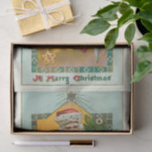  lachende kerstman, kerstboom en ster tissuepapier (Geschenk)