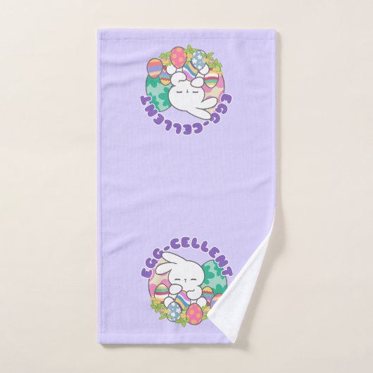 Lachende konijntje & paaseieren - Eiercellent Spri Bad Handdoek (Handdoek)