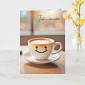 Lachende Latte voor Verjaardag Kaart (Gele Bloem)