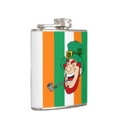 Lachende Leprechaun St. Patrick's Day Heupfles (Rechts)