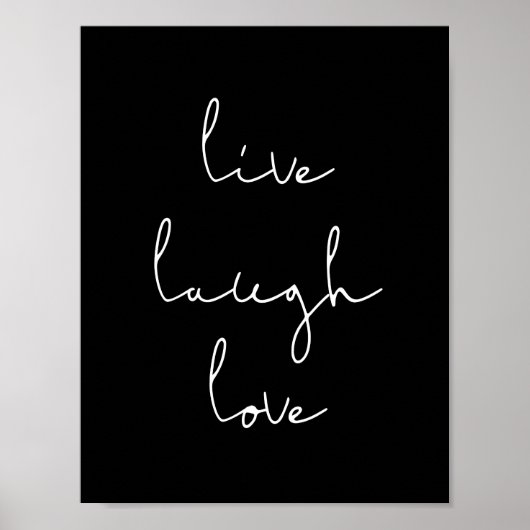 Lachende liefde zwart poster (Voorkant)