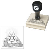 Lachende Maitreya Boeddha rubberen stempel (Gestempeld)