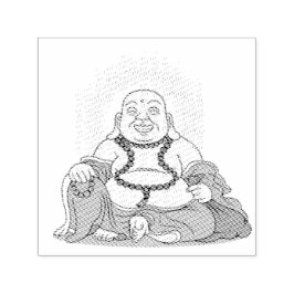 Lachende Maitreya Boeddha zelfinktstempel Zelfinktende Stempel