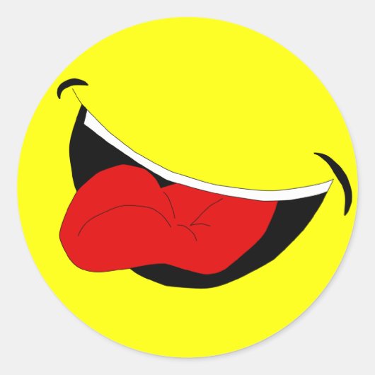 Lachende Mond Sticker (Voorkant)