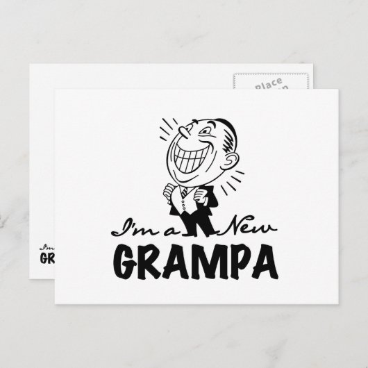 Lachende nieuwe Grampa T-shirts en geschenken Briefkaart (Voorkant / Achterkant)