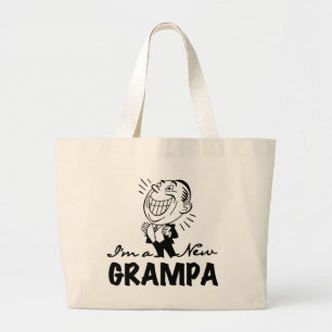 Lachende nieuwe Grampa T-shirts en geschenken Grote Tote Bag