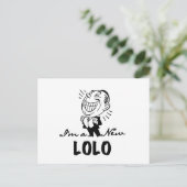 Lachende nieuwe Lolo T-shirts en geschenken Briefkaart (Staand voorkant)