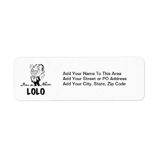 Lachende nieuwe Lolo T-shirts en geschenken Etiket