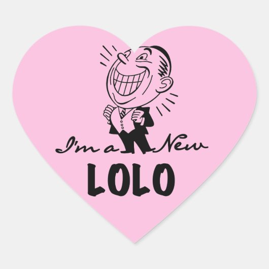 Lachende nieuwe Lolo T-shirts en geschenken Hart Sticker (Voorkant)