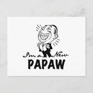 Lachende nieuwe Papaw Tshirts en geschenken Briefkaart