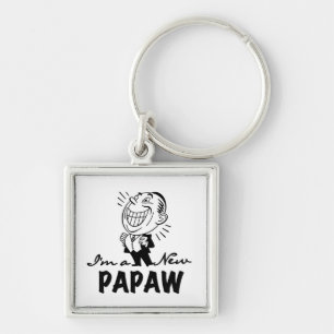 Lachende nieuwe Papaw Tshirts en geschenken Sleutelhanger