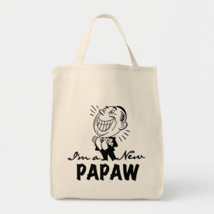 Lachende nieuwe Papaw Tshirts en geschenken Tote Bag
