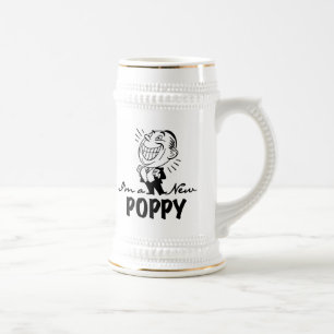 Lachende nieuwe Poppy T-shirts en geschenken Bierpul