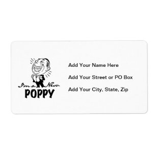 Lachende nieuwe Poppy T-shirts en geschenken Etiket