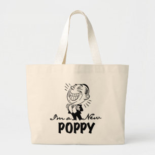 Lachende nieuwe Poppy T-shirts en geschenken Grote Tote Bag
