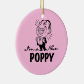 Lachende nieuwe Poppy T-shirts en geschenken Keramisch Ornament (Rechts)