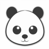 Lachende panda sticker (Voorkant)