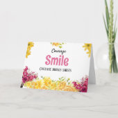 Lachende patiënt aanmoediging kanker kaarten (Voorkant)