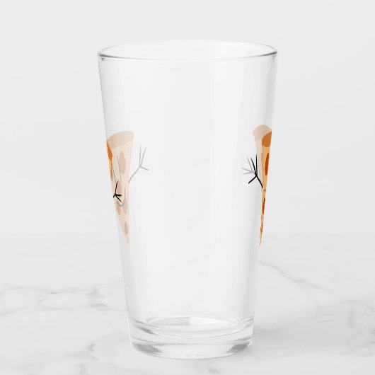 Lachende pizza glas (Rechts)