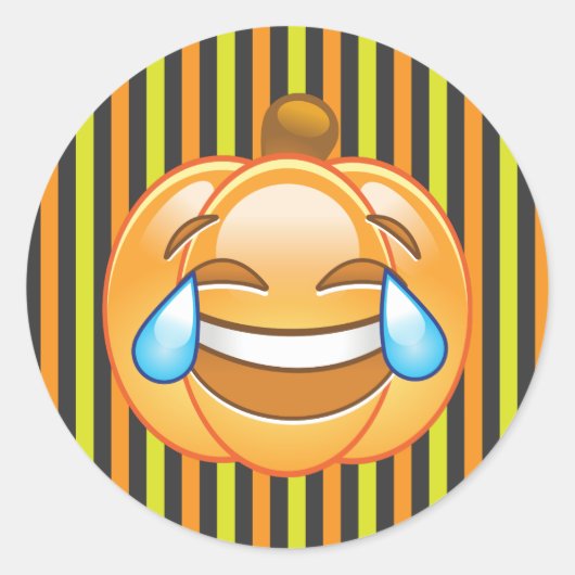 Lachende Pompoen Emoji Sticker (Voorkant)