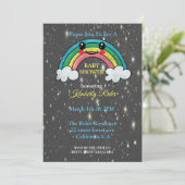 Lachende Rainbow Baby shower Invitation Kaart (Staand voorkant)