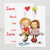 Lachende Save The Date Kaarten op Maat (Voorkant / Achterkant)